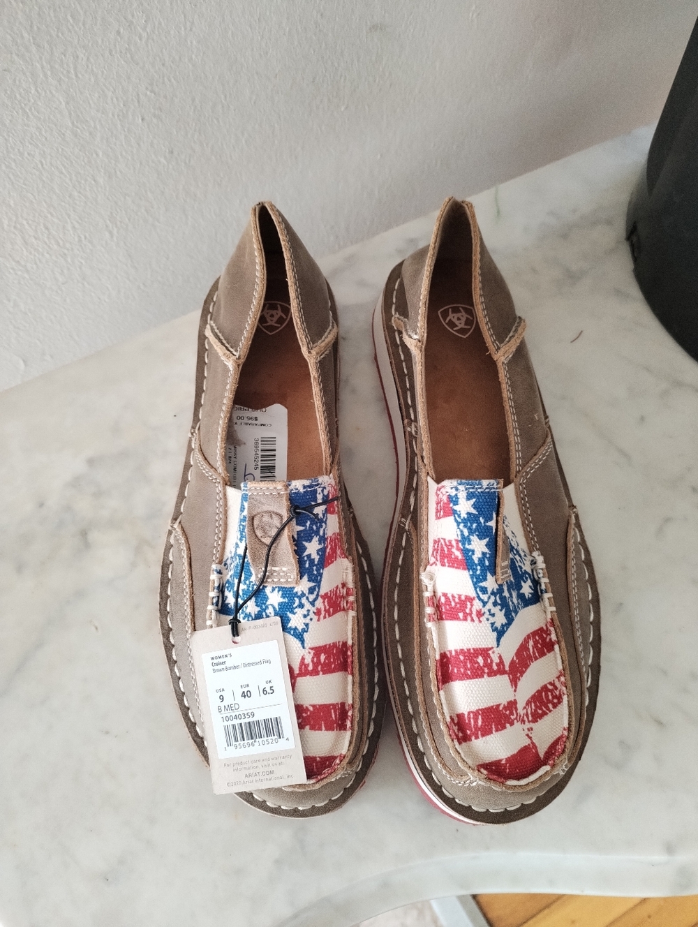 Women’s American flag Ariat Cruisers 9B - Picture 7 of 9